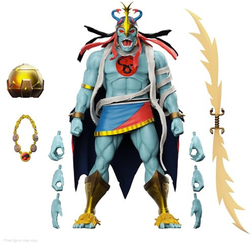 Super7 Ultimates! Thundercats Mumm-Ra (LED-Augen) – 17,8 cm große Thundercats-Figur mit Zubehör, klassischen Cartoon-Sammlerstücken und Retro-Spielzeug