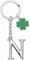 YJYJZX Porte-clés lettre initiale pendentif, porte-clés cadeau amis soeurs, argent A-Z 26 lettre initiale pendentif porte-clés - cadeau femme homme anniversaire, porte bonheur porte-clés (N)