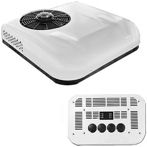 Aire Acondicionado para Techo de Caravana 2 en 1 - Universal de 12V con Refrigeración y Calefacción - Funcionamiento de 8 Horas - Para Caravana, Camión