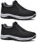 Aocase Slip On Sneakers Herren Winter Thermo OrthopäDische Schuhe Herren Outdoor rutschfeste Wanderschuhe Leichtgewichts Laufschuhe wasserdichte Herren Halbschuhe Lose,Schwarz,44/270mm