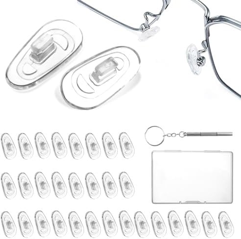 Deepton 15 Paar Brillen Nasenpads, Nasenpads zum Einstecken, Weiche Brille Nasenpads Silikon, Rutschfeste Brillenpads, Transparent Nasenpolster mit Aufbewahrungsbox, für Brillen, Sonnenbrillen