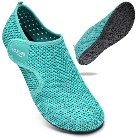 WateLves Water Shoes Barefoot Shoes Mens Women Beach Socks Aqua Swim Swimming sea Pool(Mondgrün 7.5/8.5)
