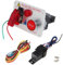 TILIEINE Interruptor Basculante‌ Interruptor de Encendido con botón pulsador de Arranque de Motor de Coche de Carreras, LED Rojo de 12 V, Interruptor de Palanca de Panel Pulsador Momentáneo‌
