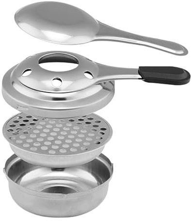 Alkoholbrenner Mini Edelstahl - Edelstahl Alkoholkocher, Tragbarer Fondue-Brenner für Fondue, Mini Alkoholbrenner Zubehör - Speisenwärmer, Picknick, Rucksackreisen, Grillen, Trockentopf Küche