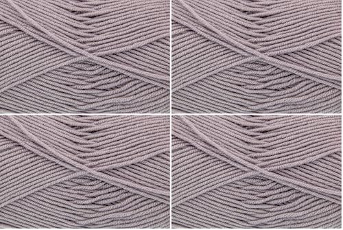 King Cole Knitting Yarn 100g Ball for Knit & Crochet, Cherished DK - Mulberry (3439) (Pack of 4)