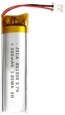 ELLENNE - BATTERIA LIPO DIY 801350-3,7V DC 500mAh CONNETTORI 2P-PH | BATTERIA LIPO DIY 801350-3,7V DC 500mAh CONNETTORI 2P-PH - PROTEZIONE SOVRACCARICO, SCARICAMENTO ECCESSIVO E CORTOCIRCUITO
