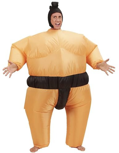 W WIDMANN MILANO Party Fashion - Kostüm Sumoringer, aufblasbar, Kämpfer, Faschingskostüm, Karneval