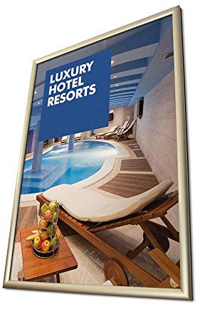 Klapprahmen gold A4 25mm Wechselrahmen Plakatrahmen Alu Klapprahmen A4 gold