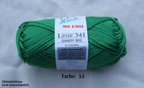 50 gr. Sandy Big Fb. 13 grün, Neu, Fa. Online, Linie 341, Sommergarn 2014