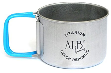 Alb Titanium Camping Mug with Folding Handles