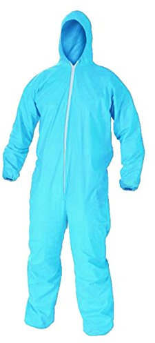 KLEENGUARD* A65 Schwer entfammbarer Schutzanzug mit Kapuze – Größe M (Art.-Nr. 99740), 1 blauer Schutzanzug pro Beutel (VE mit 25 Beuteln)