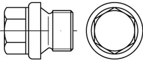 DIN 910 Verschlussschraube Feingewinde VG M12x1,5 Stahl 5.8 blank ASK m. Bund 50 Stk