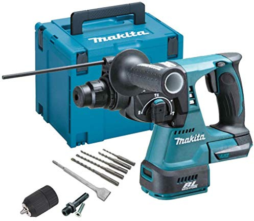 Makita DHR242Z 18v LXT SDS Rotary Hammer Drill + Bits Chisel Chuck + Makpac Case