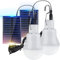 TechKen 2 Stück Solar Glühbirne, Solarlampe Hängend Tragbare Birne LED Licht Solarbirnen für Außen Lämpchen Solarleuchten im Freien 3 W,3-M Beleuchtung
