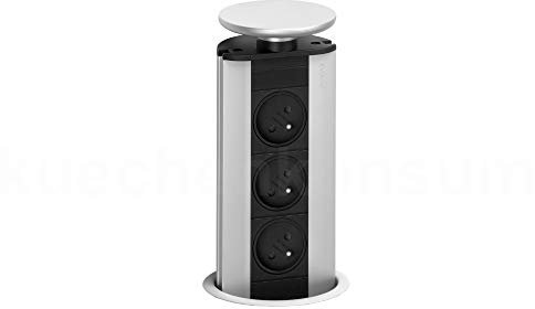 Borne multiprise escamotable - Version : 3 prises secteur - EVOLINE