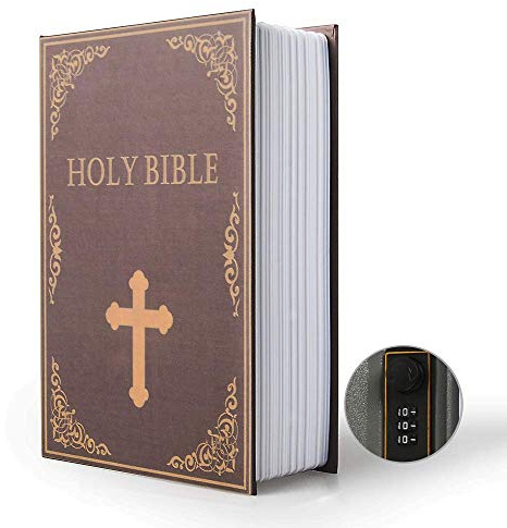 Diversion Book Safe Storage Box (9.5×6×2.2) - Secret Safe Can with Security Combination Lock