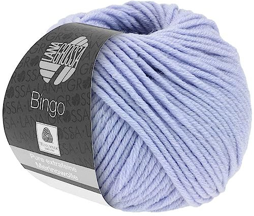 LANA GROSSA Bingo | Extrafeine Merinowolle waschmaschinenfest und filzfrei | Handstrickgarn aus 100% Schurwolle (Merino extrafein) | 50g Wolle zum Stricken & Häkeln | 80m Garn FB 735