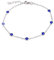 JO WISDOM Damen Armband Bead Silber 925 mit AAA Zirkonia September Geburtsstein Saphir Farbe Fußkettchen