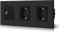 BSEED-Doppelbuchse mit TV- und PC-Zubehöranschlüssen CAT5e EU-Standard CE-Glasscheibe 16A 100-220V AC-Buchsen Schwarz
