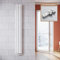ELEGANT Radiador vertical, diseño blanco, 1800 x 236 mm, con termostato multibloque, color blanco, doble capa, conexión central, color blanco