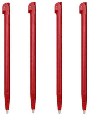 GGZone Lot de 4 stylets de rechange en plastique pour console de jeu Nintendo 2DS Rouge