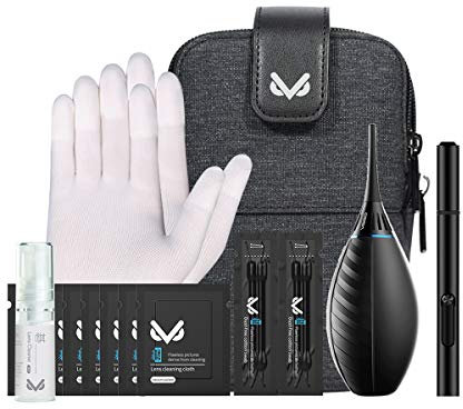VSGO VS-A3E Kit di pulizia della macchina fotografica Borsa portatile Air Blower Lens Penna di pulizia Spray Panno di cotone compatibile per Canon, Nikon, Pentax, Samsung, Fuji Obiettivo ottico DSLR