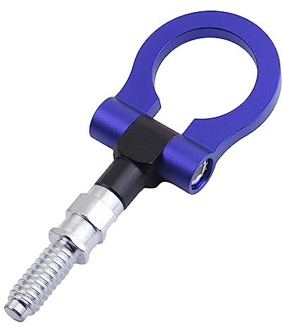 OCESTORE Gancio di traino in alluminio CNC con vite sul paraurti anteriore e posteriore, ricambio per serie 3 E36 E46 E90 E91 E92 E93 318 320 323 325 328 330 335 M3 1992 - 2012 (blu)
