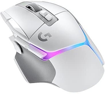 Logitech G 502 X Plus Lightspeed Optical Wireless RGB Gaming Mouse - LIGHTFORCE, LIGHTSYNC RGB Hybrid Switches, Hero 25K Gaming Sensor, PC Compatible - macOS/Windows - White