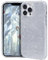 MATEPROX Glitter Case Compatible with iPhone 14 Pro Case Sparkle Sparkly Bling Cute, 3 Layer Hybrid, Anti-Slick Protective Case for iPhone 14 Pro 6.1'' 2022-Silver