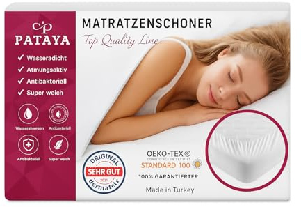 PATAYA Matratzenschoner 60x120 Baby wasserdicht - Matratzenauflage - sowie eine inkontinenzauflage für Baby/Kinder, Matratzenschutz (Fitted 60x120 cm)