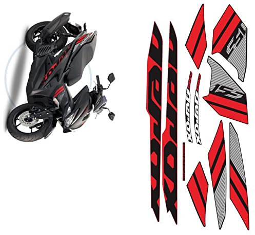 Full Set Aufkleber Aufkleber Motorrad Modifiziertes Fahrzeug Dekorieren Schützen PVC-Aufkleber Für Yamaha AEROX 155 2019 Modell (Color : 3)