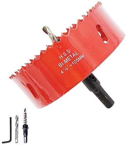 Scie cloche 105mm LAIWEI pour percer des trous dans le bois, le placoplâtre, le PVC, etc. Outil de perçage tranchant et durable