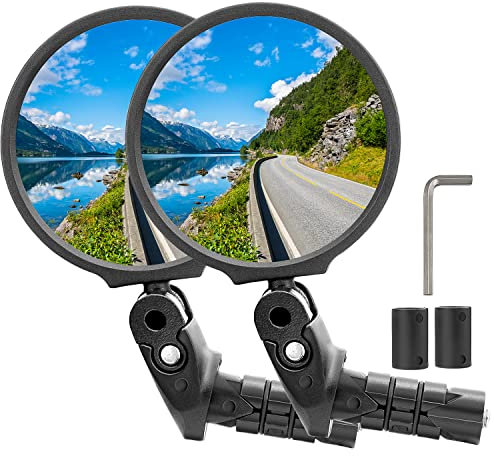 Arkham Fahrradspiegel, 360° verstellbar, universell für 14–23 mm Lenker, Lenkerende, Mountainbike, Rennrad, runde Upgrades, 1 Paar