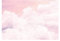 WallArena - Vlies Fototapete Kinderzimmer 368x254 cm Mädchen Himmel mit Wolken Rosa Decke Pastell - Fototapeten Tapeten für Kinder Kindertapete - Vliestapete Wandtapete Tapete 3D Effekt