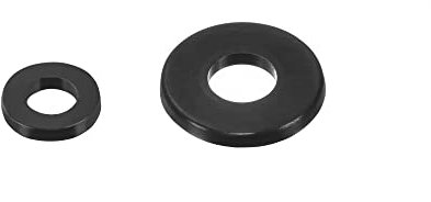 QUARKZMAN 150 in 1 Satz Nylon Flache Unterlegscheiben 6mm 10mm OD 3mm 4mm ID 1mm dick für Wasserhahn Rohr Wasserschlauch Schwarz