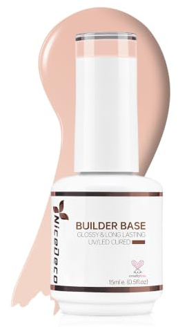 Nicedeco 8 in 1 Builder Base Strengthening Gel 15ml, UV/LED Clear Building Nail Gel in a Bottle,Gel Polish Nail Repair Nail Strengthen 013