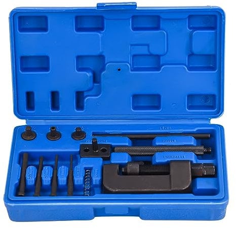 DHA Motorcycle Chain Breaker and Riveting Tool, Motorcycle Chain Rivet Tool Kit, Motorbike Chain Link Splitter Removal Tool for Cam and 25 to 630 Chains