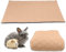 NEO SOLVO Käfigeinlage für Kaninchen und Meerschweinchen mit Abnehmbarer Fleece-Tunneldecke - perfekte Einstreu für Innenkäfige und C&C - saugfähig, wasserdicht - 120 x 60 cm - Pfirsich