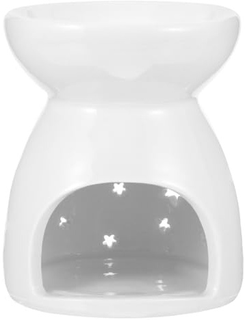 Amosfun Brûleur Huile Essentielle Céramique Bougeoir pour Bougie Chauffe-Plat Brûleur De Cire Céramique Diffuseur Parfum Encensoir