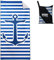Violetpos Nautisches Strandtuch 90x180 cm Schnell Trocknende Badetuch Sandfrei Handtuch Anker Strandhandtuch Blau Gestreift Strandtücher Groß Badehandtuch