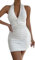 SEAUR Mini Robe Moulante Sexy Femme Spaghetti Dame Clubbing Irrégulière Fête de Hanche Club Libertin S