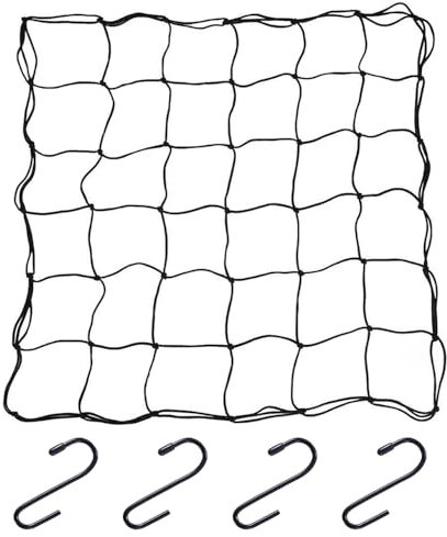 Pamtns Wachsen Zelt Netz Ranknetz Flexible Net Trellis for Grow Plant Tents Hydroponic Grow Room Scrog Net Elastische Spalier Netz mit 4 Haken Rankhilfe Rankgitter Pflanzennetz Schutz Gartennetz