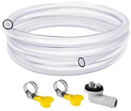 Manguera de drenaje de CA portátil a prueba de fugas, kit de manguera de drenaje de aire acondicionado, tubo de drenaje de CA para uso residencial y comercial, manguera de drenaje versátil para