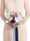 Ling's Moment Dusty Rose Marineblau Brautstrauß für Braut, rosa Hochzeitssträuße für Braut Trauzeugin Brautjungfer, 9 Zoll Seide Runde Künstliche Hochzeit Blumen Sträuße, Kleine Brautjungfer Strauß