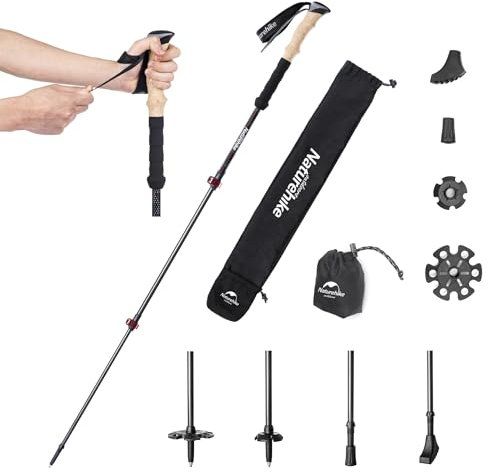 Dreiteiliger Fernwind-Teleskop-Trekkingstock aus Carbon