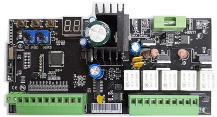 Ouvre-porte automatique, ouvre-portail automatique Ouvre-porte battante 12V 24V DC, unité de commande de moteur, contrôleur PCB, carte électronique for moteur simple ou Double pour les familles nombre