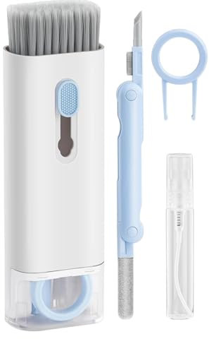 IUSOT 7 in 1 Tastatur Reinigungsset - Multifunktionaler Tastatur Reiniger Mit Bürste Laptop Reinigungsset Für Tastaturen, Kopfhörer, PC Zubehör, Tastaturreiniger Und Tastatur Cleaner