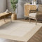 Alfombra vinilica de tejido trenzado Premium de Alta gama Lavable Antideslizante Alfombras vinilicas resistentes para salon cocina habitacion baño pasillo exterior STORESDECO Líneas blancas 200x290 cm
