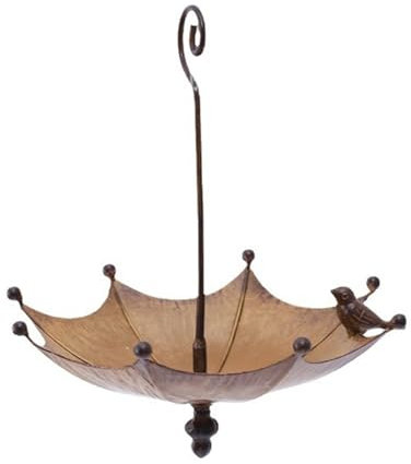 Ldabrye Elegante Schirmförmige Vogeltränkeschale Mit Haken Für Samen Wasser Sand Vogelbad Freien Futterschale Verleiht Ästhetik