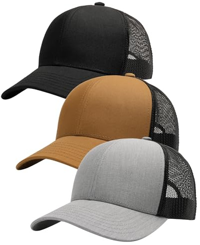 FURTALK Mens Trucker Hat Structured Mesh Baseball Cap Adjustable Classic Mens Hat